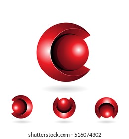 Design Concept of a Abstract Icon of Letter C, Vector Illustration