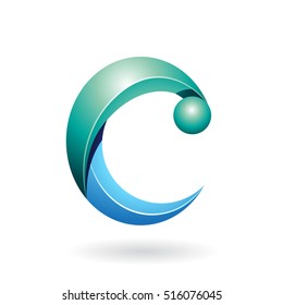 Design Concept of an Abstract Icon of Letter C, Vector Illustration