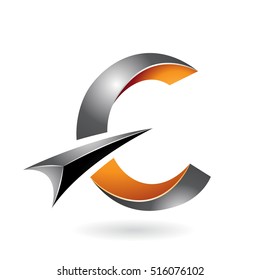 Concepto de diseño de un icono abstracto de la letra C, Ilustración vectorial