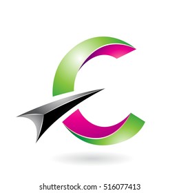 Design Concept of an Abstract Icon of Letter C, Vector Illustration