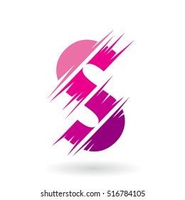 Design Concept of an Abstract Icon of Letter S, Vector Illustration