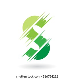 Design Concept of an Abstract Icon of Letter S, Vector Illustration