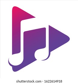 Design Concept Abstract Music Simple Unique Logo Illustration Vector Isolated