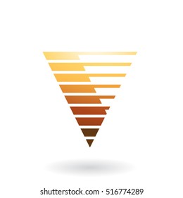 Design-Konzept eines abstrakten gestrichenen Symbols von Buchstabe V, Vektorgrafik
