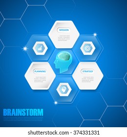 Design concept of a brainstorm, can be used for Innovation, solution, business idea, creative