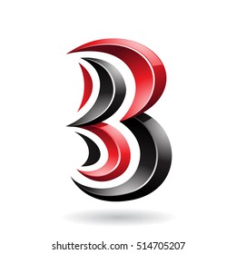 Design Concept of a Colorful Abstract Icon of Letter B, Vector Illustration