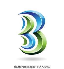 Design Concept of a Colorful Abstract Icon of Letter B, Vector Illustration