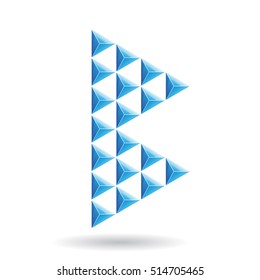 Design Concept of a Colorful Abstract Icon of Letter B, Vector Illustration