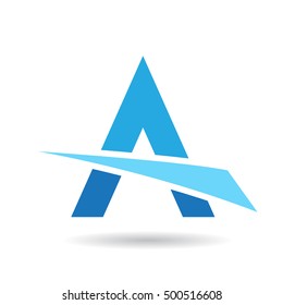 Diseño Concepto de un colorido Abstracto Icono Triangular de la letra A, Ilustración vectorial