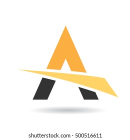 Diseño Concepto de un colorido Abstracto Icono Triangular de la letra A, Ilustración vectorial