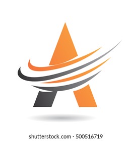 Design Concept of a Colorful Abstract Triangular Icon of Letter A, Vector Illustration