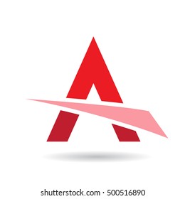 Design Concept of a Colorful Abstract Triangular Icon of Letter A, Vector Illustration
