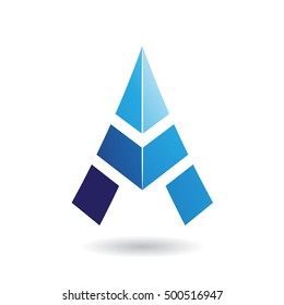 Diseño Concepto de un colorido Abstracto Icono Triangular de la letra A, Ilustración vectorial