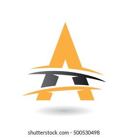 Design Concept of a Colorful Abstract Triangular Icon of Letter A, Vector Illustration