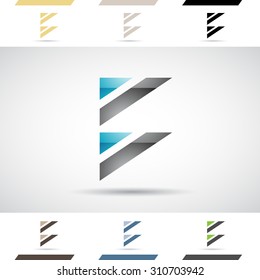 Design Concept of Colorful Stock Icons and Shapes of Letter B, Vector Illustration 