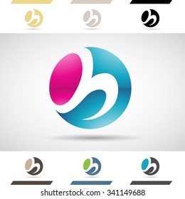 Design Concept of Colorful Stock Icons and Shapes of Letter H, Vector Illustration