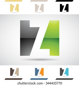 Design Concept of Colorful Stock Icons and Shapes of Letter Z, Vector Illustration 