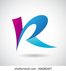 Design Concept of a Colorful Stock Logo Icon of Letter R, Vector Illustration