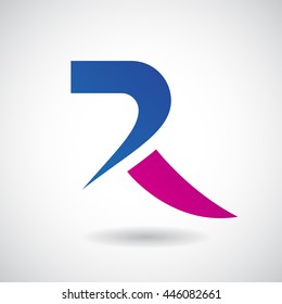 Design Concept of a Colorful Stock Logo Icon of Letter R, Vector Illustration