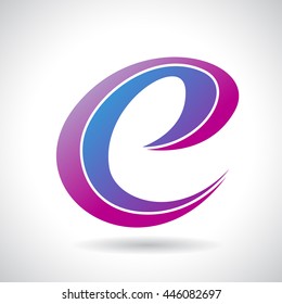 Design Concept of a Colorful Stock Logo Icon of Letter E, Vector Illustration