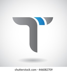 Design Concept of a Colorful Stock Logo Icon of Letter T, Vector Illustration