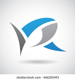 Design Concept of a Colorful Stock Logo Icon of Letter R, Vector Illustration