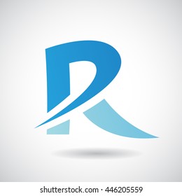 Design Concept of a Colorful Stock Logo Icon of Letter R, Vector Illustration