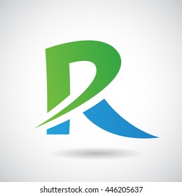 Design Concept of a Colorful Stock Logo Icon of Letter R, Vector Illustration