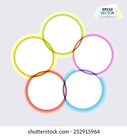 Design concept. Colorful vector circle blank background. 
