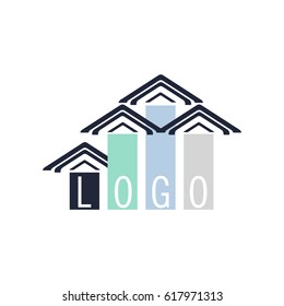 design concept, construction, flat style of lines and planes .contrasting colors. logo, poster, banner