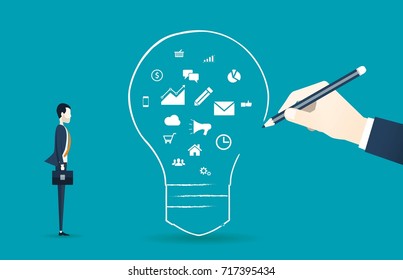 design concept for  creative business thinking and business  assignment idea

