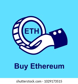 Design concept of cryptocurrency technology. Exchange - Buy Ethereum.