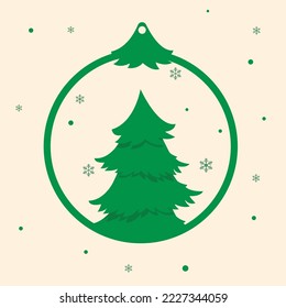 The design concept of decorations, cards, backgrounds, banners, and posters in celebration holiday in the snow on Christmas day in the season of winter we are happy merry Christmas and happy new year