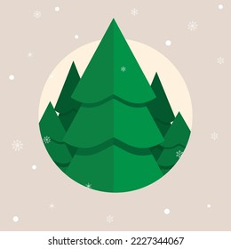 The design concept of decorations, cards, backgrounds, banners, and posters in celebration holiday in the snow on Christmas day in the season of winter we are happy merry Christmas and happy new year