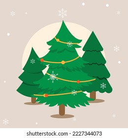 Das Design-Konzept der Dekoration, Karten, Hintergründe, Banner und Plakate in Feiertage im Schnee am Weihnachtsfeiertag in der Wintersaison sind wir frohe Weihnachten und glücklich neues Jahr