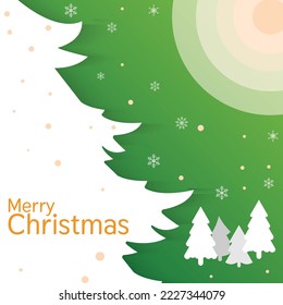 The design concept of decorations, cards, backgrounds, banners, and posters in celebration holiday in the snow on Christmas day in the season of winter we are happy merry Christmas and happy new year