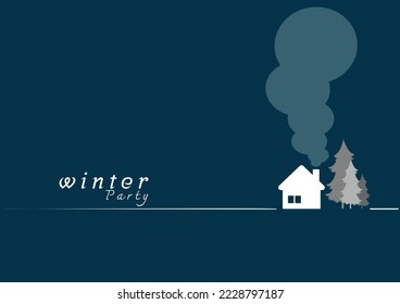 The design concept of decorations, cards, backgrounds, banners, and posters in celebration holiday in the snow on Christmas day in the season of winter we are happy merry Christmas and happy new year