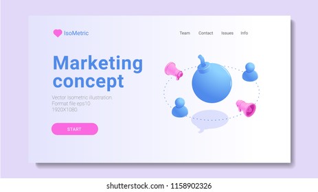 Design concept digital marketing and advertising.  Online platform of analytics , Vector illustrations about goals  seo. Symbols of social media marketing.