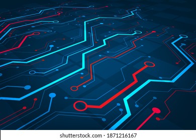 Design in the concept of electronic circuit boards.