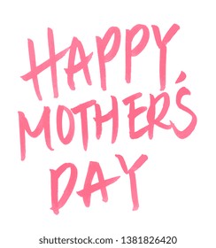 Design concept - hand write happy mothers day calligraphy on white background