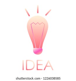 Design concept of idea. Creative Idea. Logo design website. Flat vector illustration