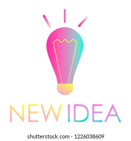 Design concept of idea. Creative Idea. Logo design website. Flat vector illustration