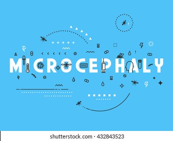 Design Concept Microcephaly. Modern Line Style Illustration. 