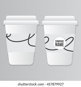 Design concept of mockup coffee cup