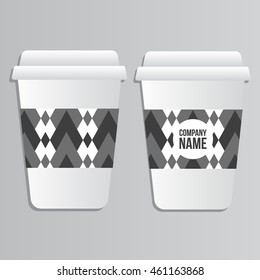 Design concept of mockup coffee cup