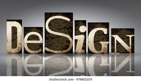 Design concept on grey, vector illustration template for advertising