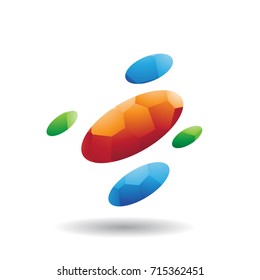 Design Concept of Oval Dots Icon with Mosaic Pattern, Vector Illustration Isolated on a White Background