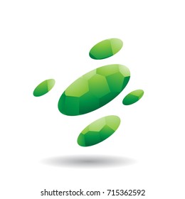 Design Concept of Oval Dots Icon with Mosaic Pattern, Vector Illustration Isolated on a White Background
