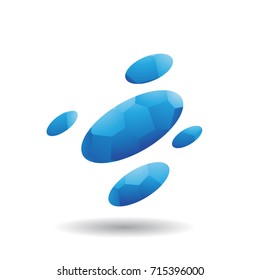 Concepto de diseño de icono de puntos ovalados con patrón mosaico, ilustración vectorial aislada en un fondo blanco