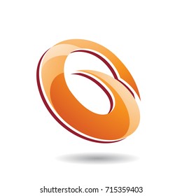Design-Konzept des ovalen Buchstaben G Symbol, Vektorgrafik einzeln auf weißem Hintergrund